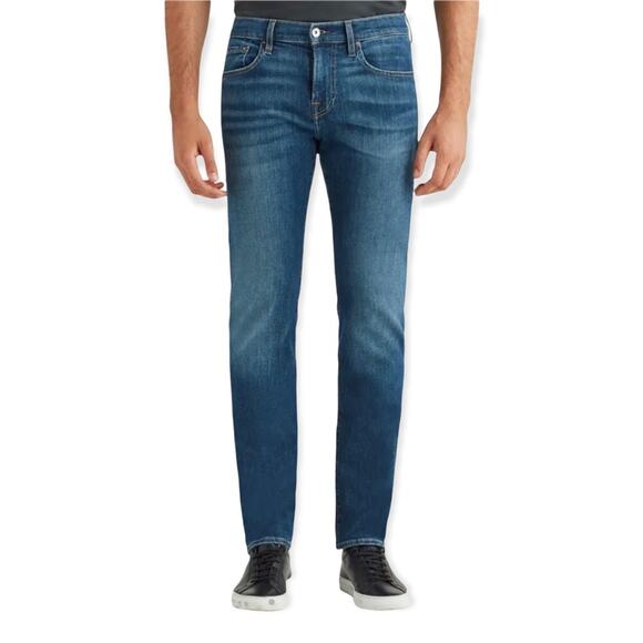 7 For All Mankind Slimmy Luxe Performance Men's Jeans 053768 Distressed 29 - Picture 1 of 9